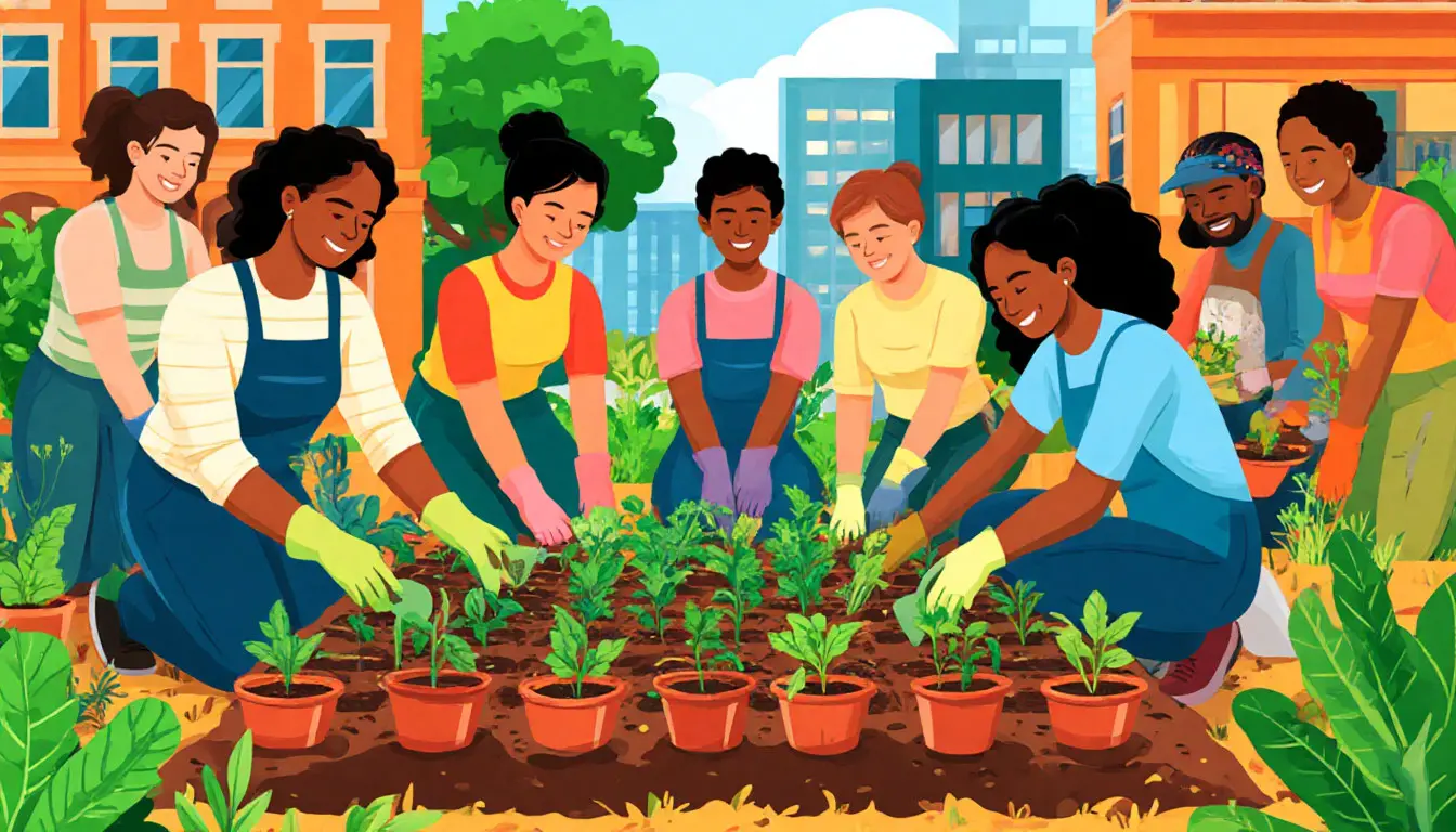Community garden background